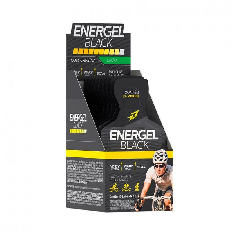 Energel Black Caixa com 10 Sachês (300g) - Sabor: Limão