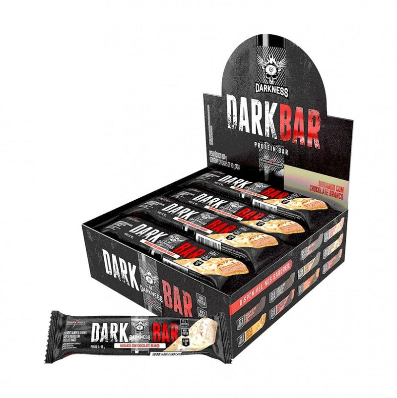 Dark Bar Caixa 8 unidades (720g) - Sabor: Morango c/ Chocolate Branco