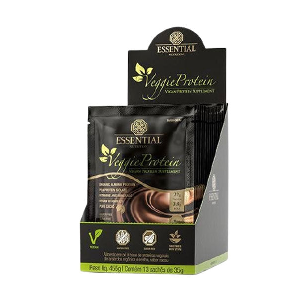 Veggie Protein Cacao Display (13 Sachês - 455g) - Padrão: Único