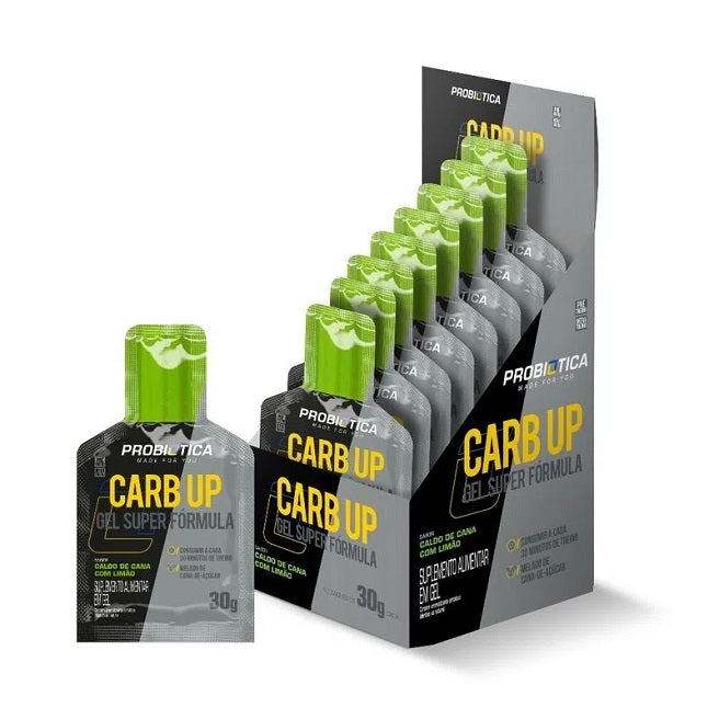 Carb Up Energy Gel Caixa 10 unidades (300g) - Sabor: Caldo de Cana c/ Limão