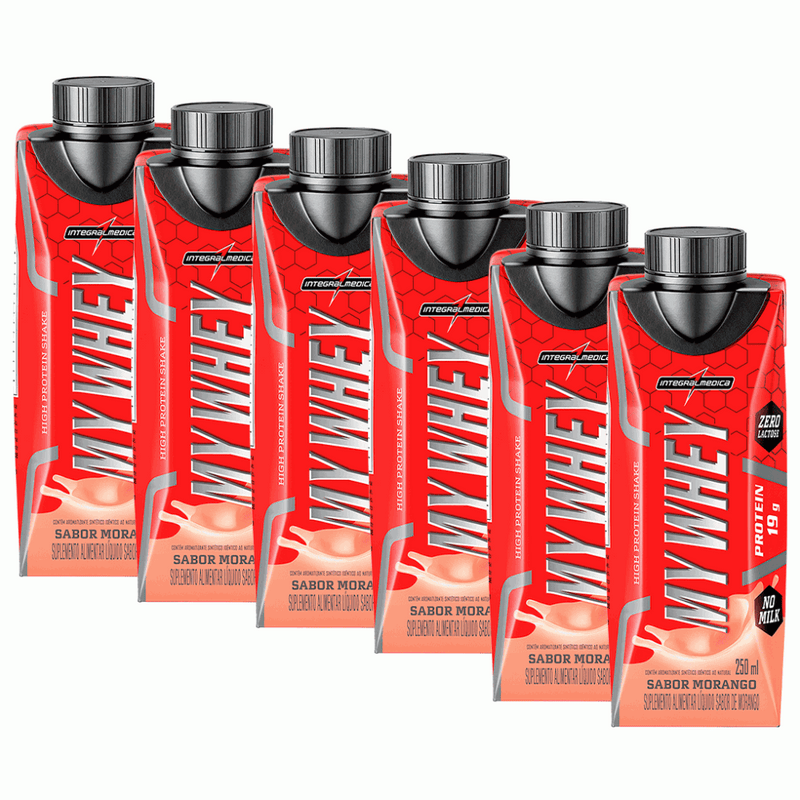 My Whey Fardo (6 unid 250ml) - Sabor: Morango