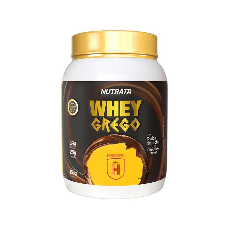 Whey Grego (450g) - Sabor: Dulce de Leche c/ Chocolate Belga