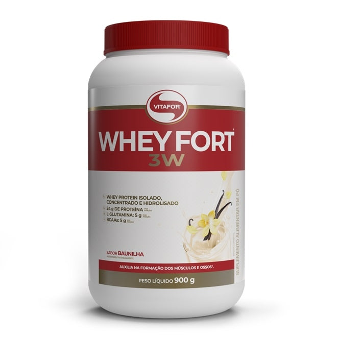 Whey Fort 3W (900g) - Sabor: Baunilha