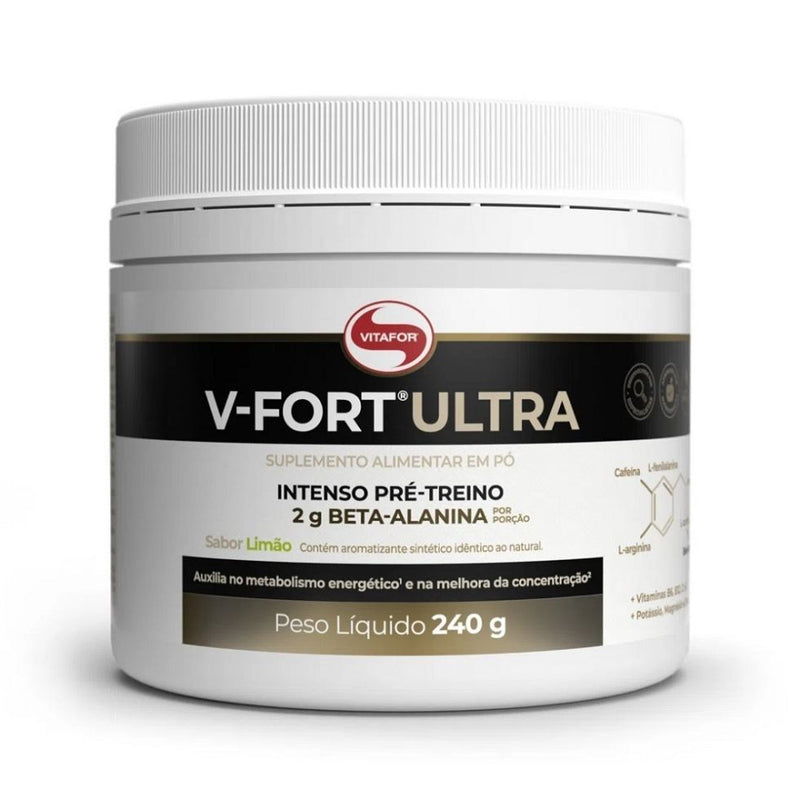 V-Fort Ultra Pre Workout (240g) - Sabor: Limão