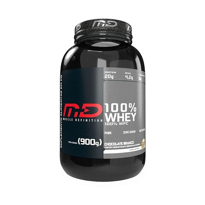 100% Whey (900g) - Sabor: Chocolate Branco