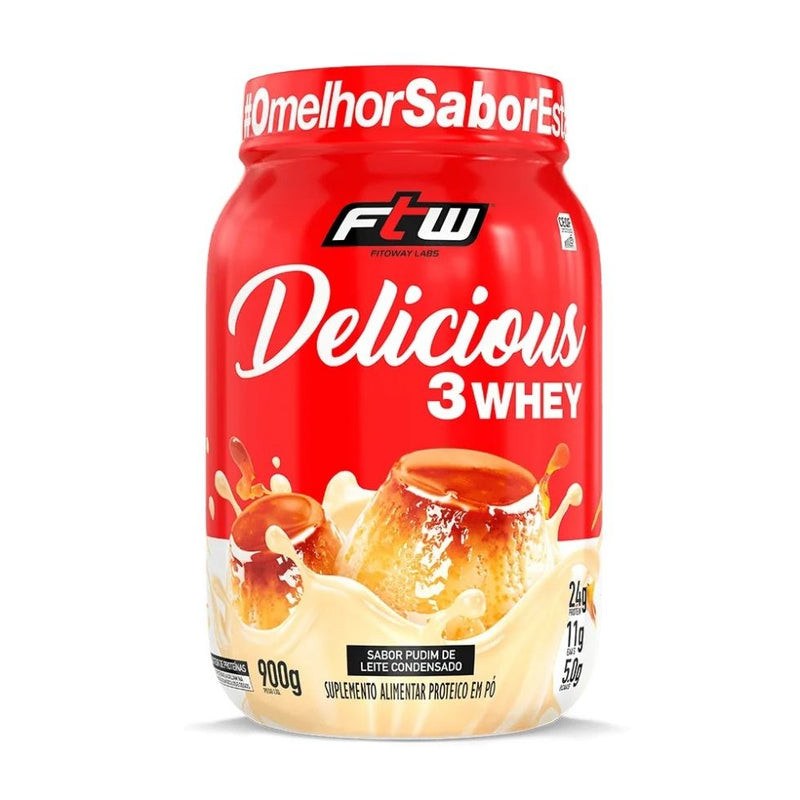 Delicious 3Whey (900g) - Sabor: Pudim de Leite Condensado