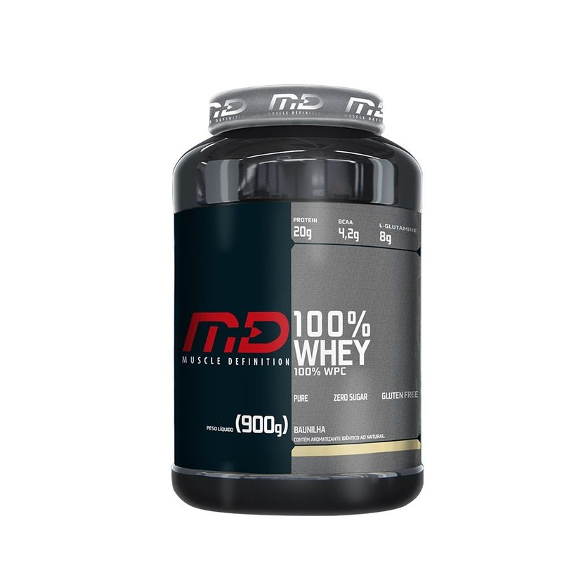 100% Whey (900g) - Sabor: Baunilha