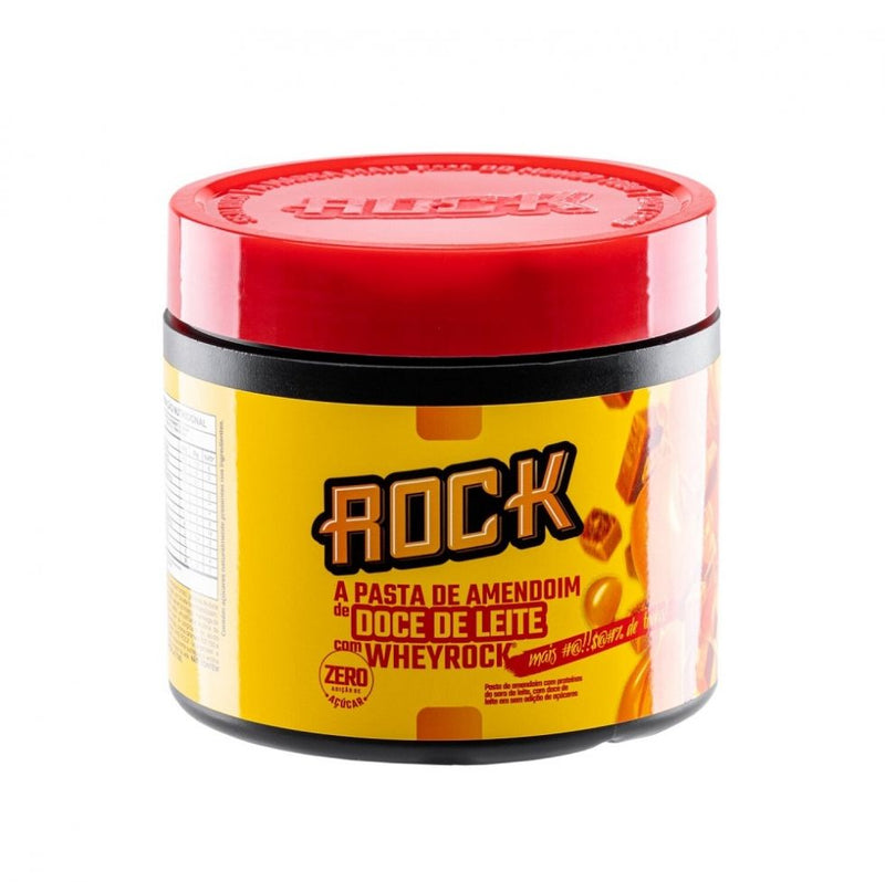 Pasta de Amendoim Whey Rock (600g) - Sabor: Doce de Leite c/ Whey Rock
