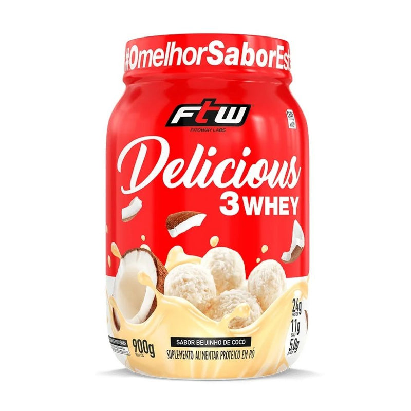 Delicious 3Whey (900g) - Sabor: Beijinho de Coco