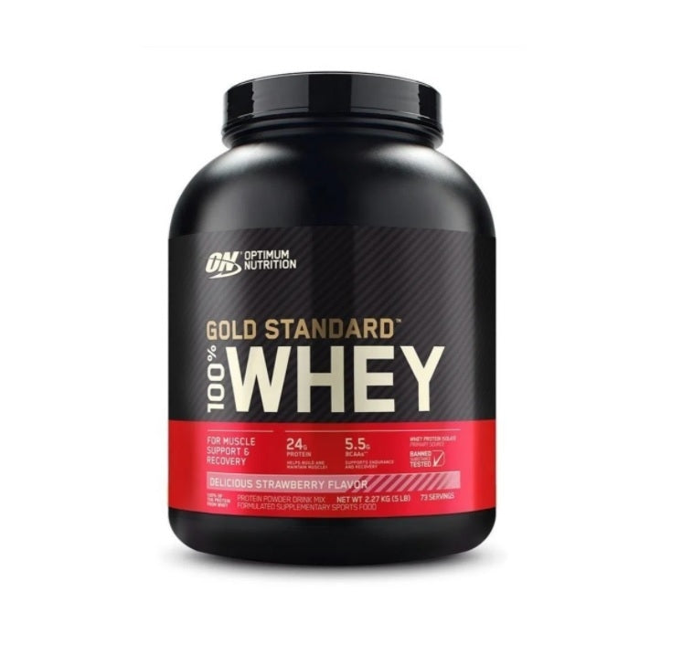 100% Whey Protein Gold Standard (2,270kg) - Sabor: Morango