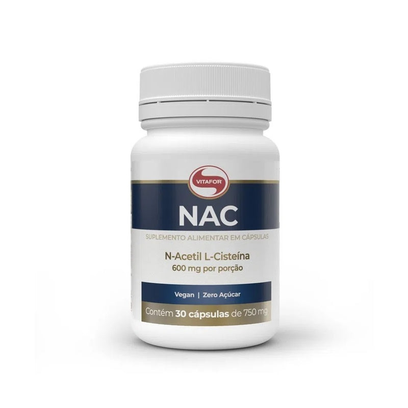 NAC N-Acetil L-Cisteína 600mg (30 caps) - Padrão: Único