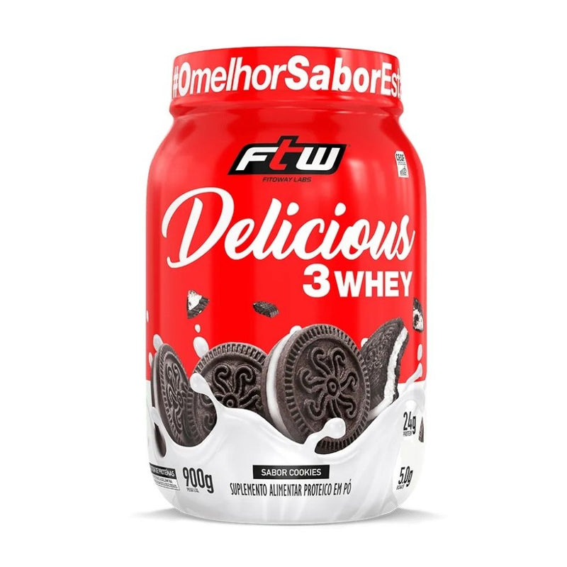 Delicious 3Whey (900g) - Sabor: Cookies