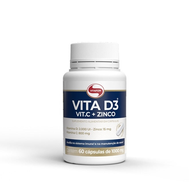 Vitamina D3 + C + Zinco 1000mg (60 caps) - Padrão: Único