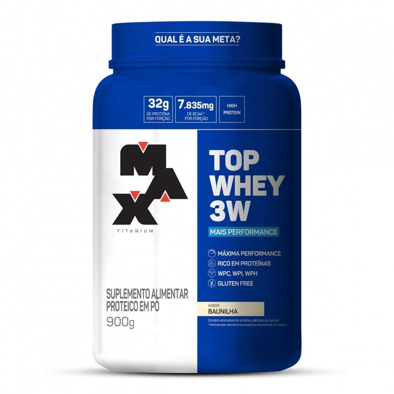 Top Whey 3W (900g) - Sabor: Mais Performance - Baunilha