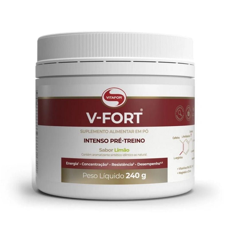 V-Fort Pre Workout (240g) - Sabor: Limão