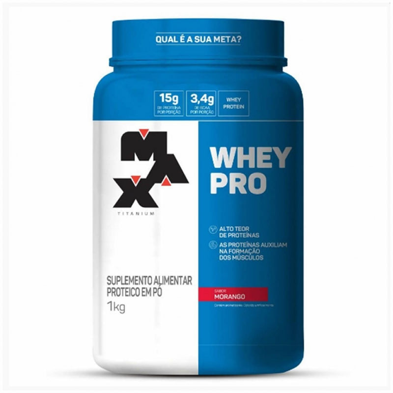 Whey Pro Pote (1kg) - Sabor: Morango