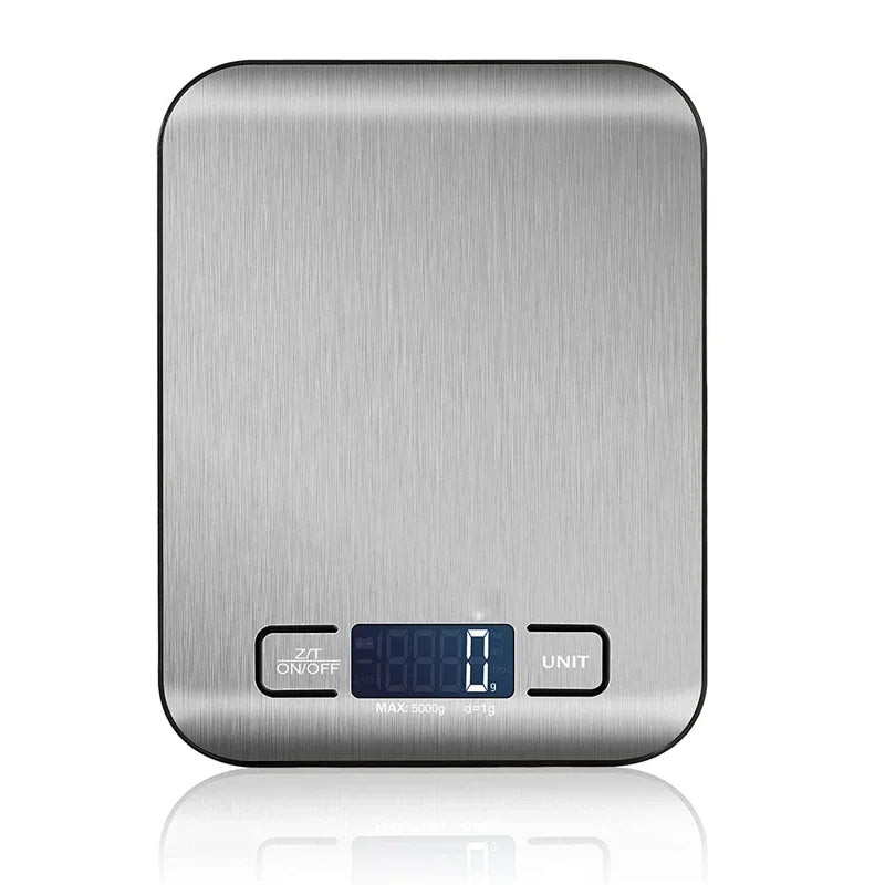 Balança Digital de Cozinha em Aço Inox com Display LCD