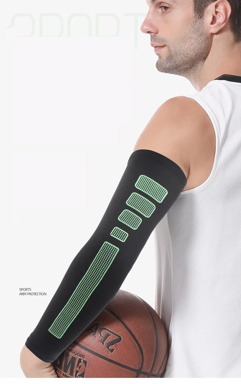 Mangas de braço de basquete respiráveis para homens esportes vôlei caminhadas ciclismo aquecedores de braço mangas de mão manguito braçadeiras ginásio proteger