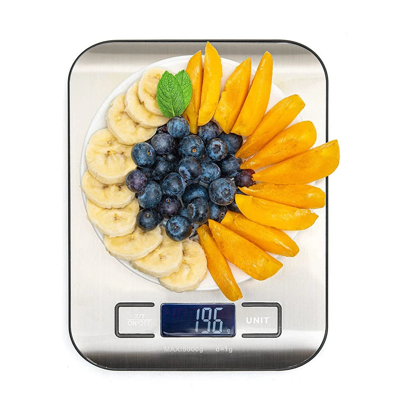 Balança Digital de Cozinha em Aço Inox com Display LCD