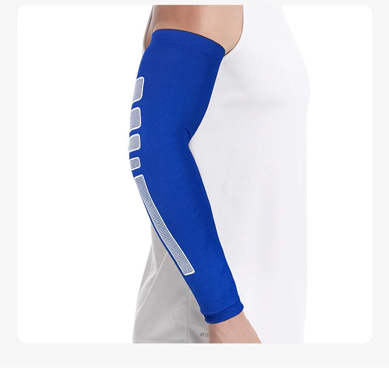 Mangas de braço de basquete respiráveis para homens esportes vôlei caminhadas ciclismo aquecedores de braço mangas de mão manguito braçadeiras ginásio proteger