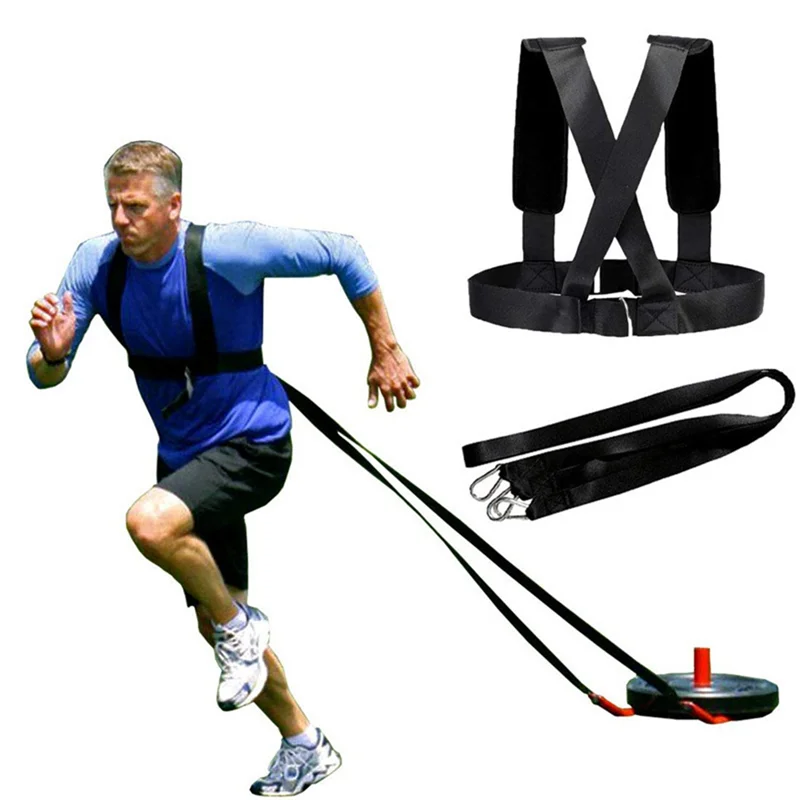 Premium fitness resistência treinamento velocidade agilidade bandas correndo pneu puxar cabo resistência exercício bandas fácil de usar preto