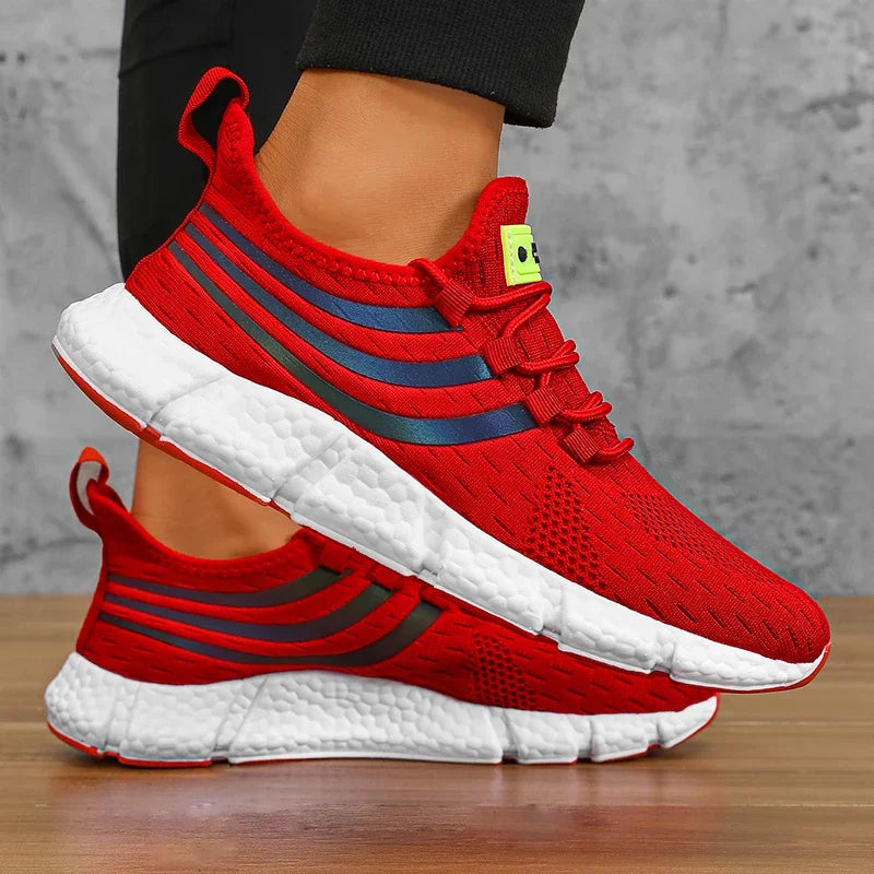 Tênis leve e respirável masculino, calçados esportivos casuais, sapatilhas antiderrapantes, corrida ao ar livre, caminhada, tênis, atlético, corrida
