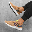 Tênis leve e respirável masculino, calçados esportivos casuais, sapatilhas antiderrapantes, corrida ao ar livre, caminhada, tênis, atlético, corrida