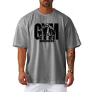 Oversized solto masculino casual esporte camiseta ginásio musculação fitness camisa de manga curta verão malha secagem rápida roupas respiráveis