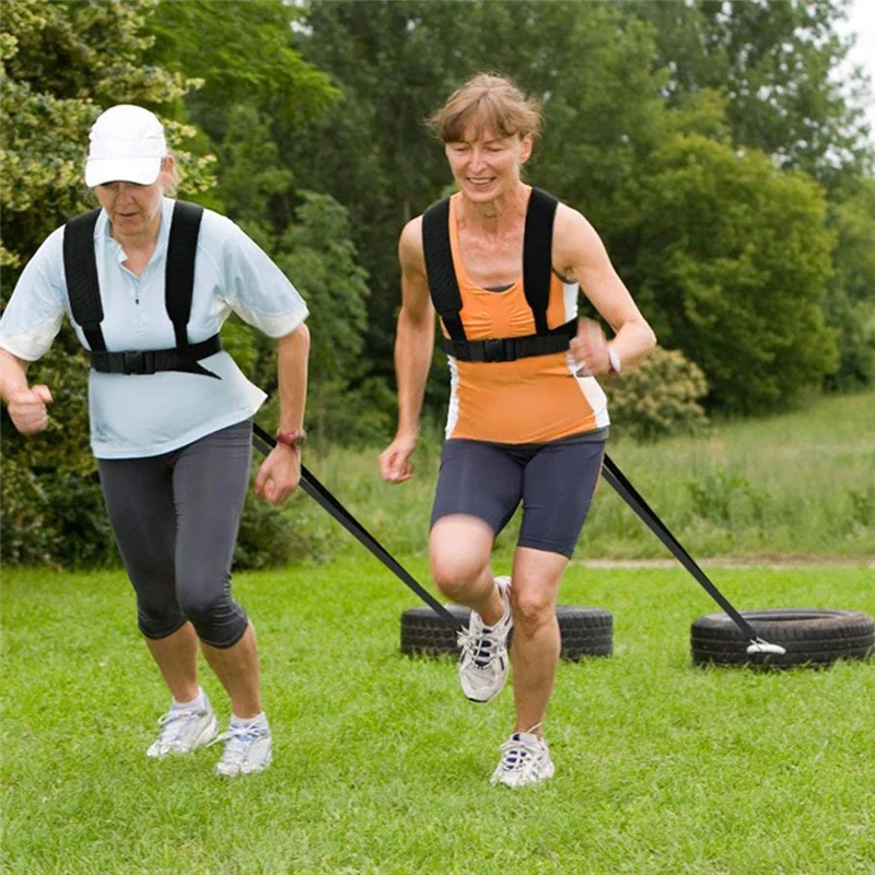 Premium fitness resistência treinamento velocidade agilidade bandas correndo pneu puxar cabo resistência exercício bandas fácil de usar preto