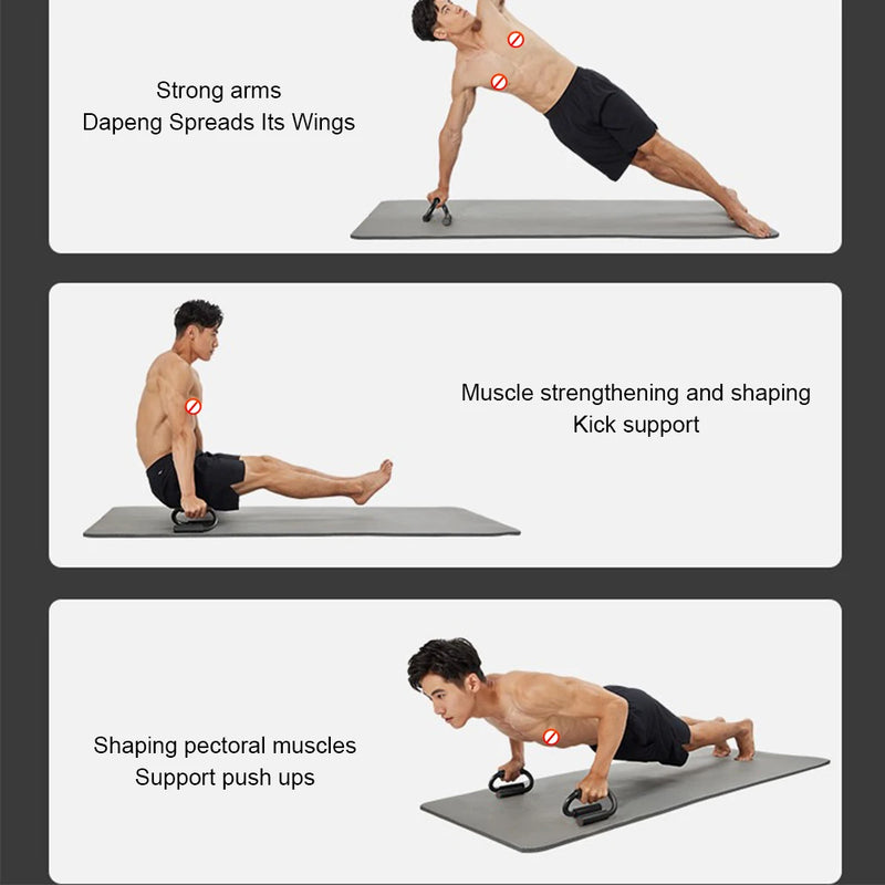 S Forma Push Up Espuma Empurrar Alças, Formadores Anti Slip Stand, Home Fitness Peito Equipamento De Treinamento