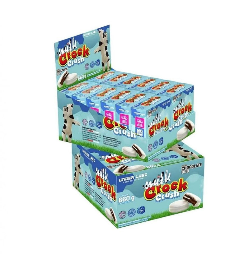 Under Milk Crock Crush (Display 12 unid. 55g) - Sabor: Chocolate Duo