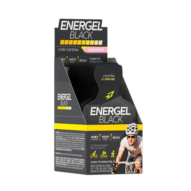 Energel Black Caixa com 10 Sachês (300g) - Sabor: Chiclete