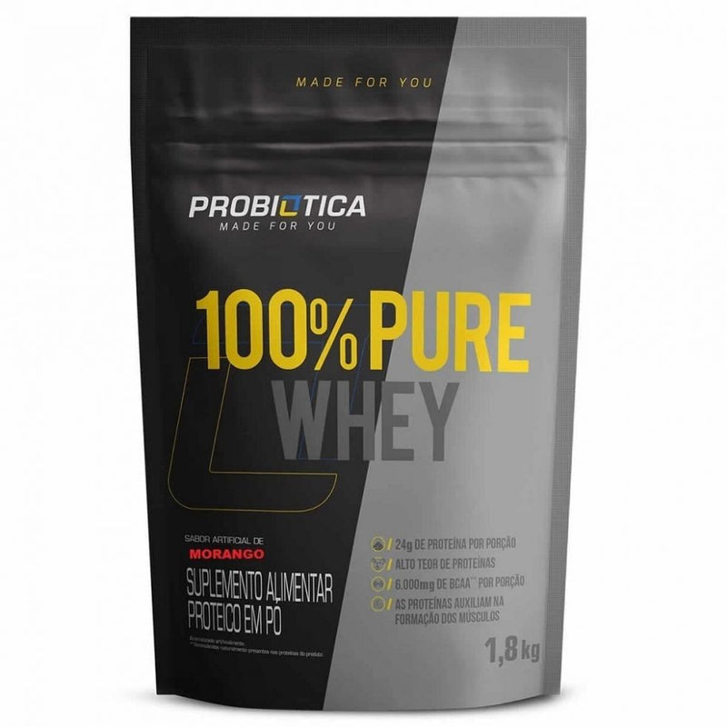 100% Pure Whey Refil (1,8kg) - Sabor: Morango