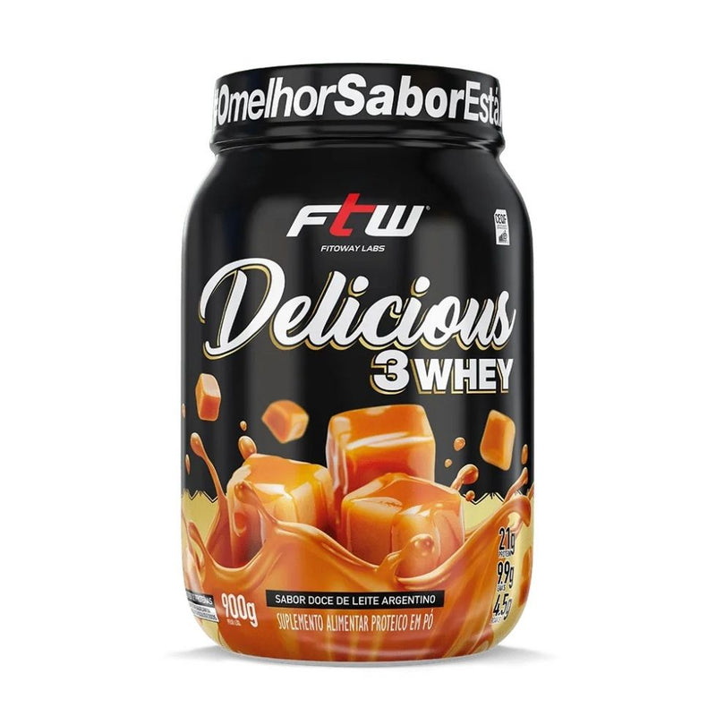 Delicious 3Whey (900g) - Sabor: Doce de Leite Argentino