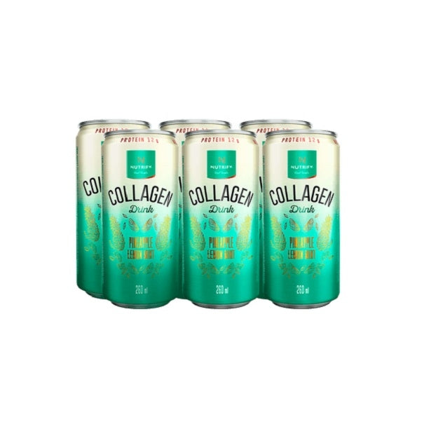 Collagen Drink (6 Latas 260ml) - Sabor: Abacaxi com Hortelã e Limão