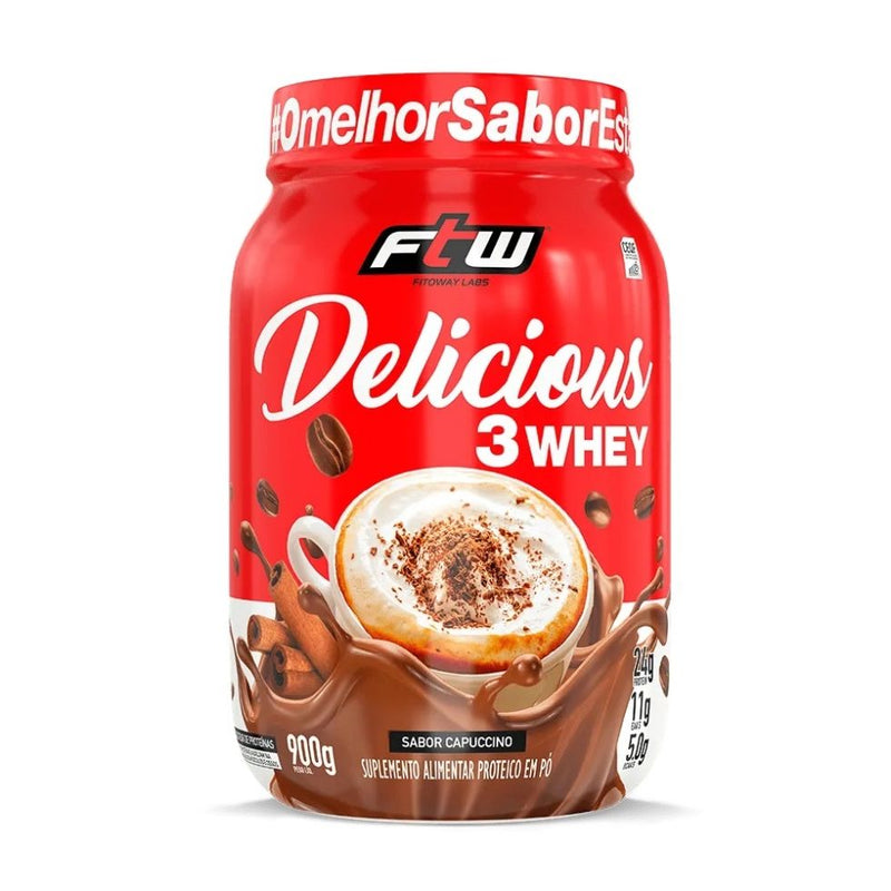 Delicious 3Whey (900g) - Sabor: Cappuccino